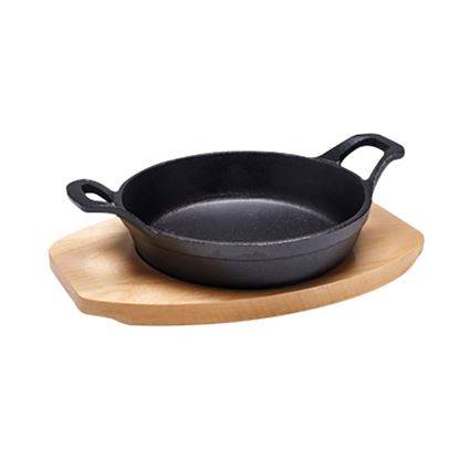 Cast Iron Dish & Trivet 15cm Round