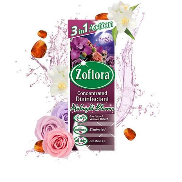 Zoflora Midnight Blooms Multi Purpose Disinfectant Cleaner 3x800ml