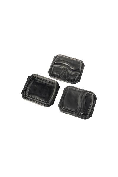 Meal Boxes 1 Compartment Black Base x300